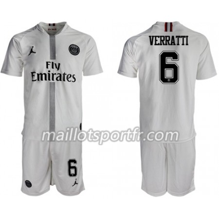Maillot de Foot Paris Saint Germain Verratti 6 Jordan Blanc Enfant Troisieme 2018/19 Maillot de Foot Paris Saint Germain Verratti 6 Jordan Blanc Enfant Troisieme 2018/19